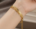 Layered Gold Chain Bracelet