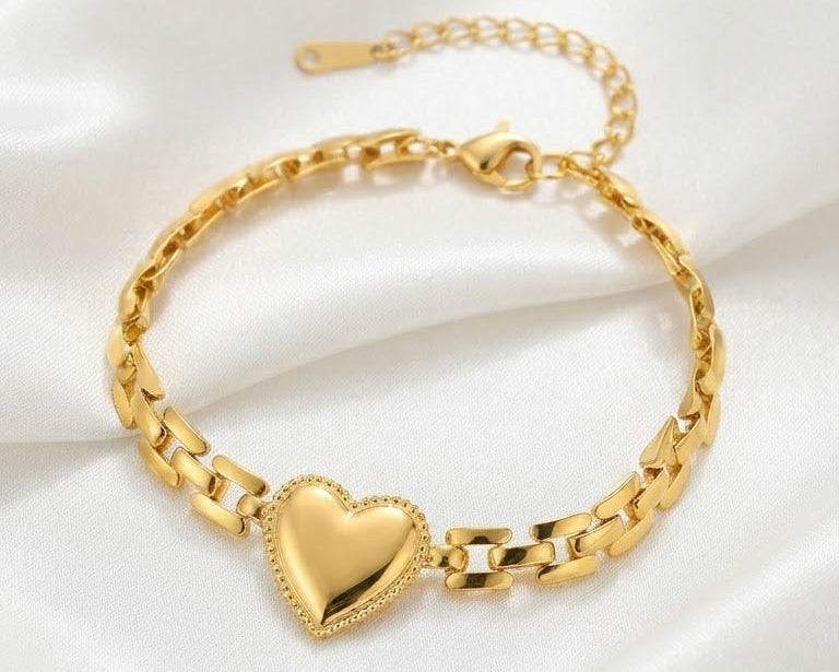 Gold Heart Bracelet