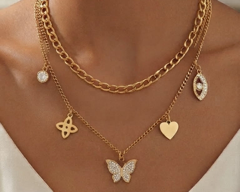 Butterfly Heart Necklace