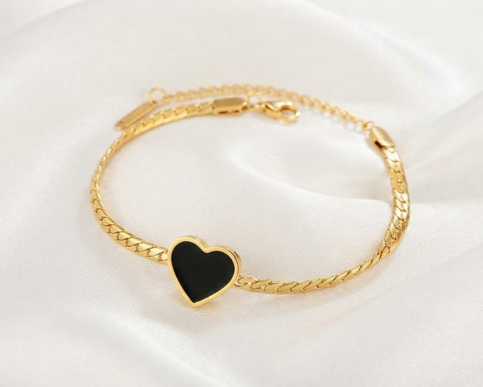 Black Heart Bracelet