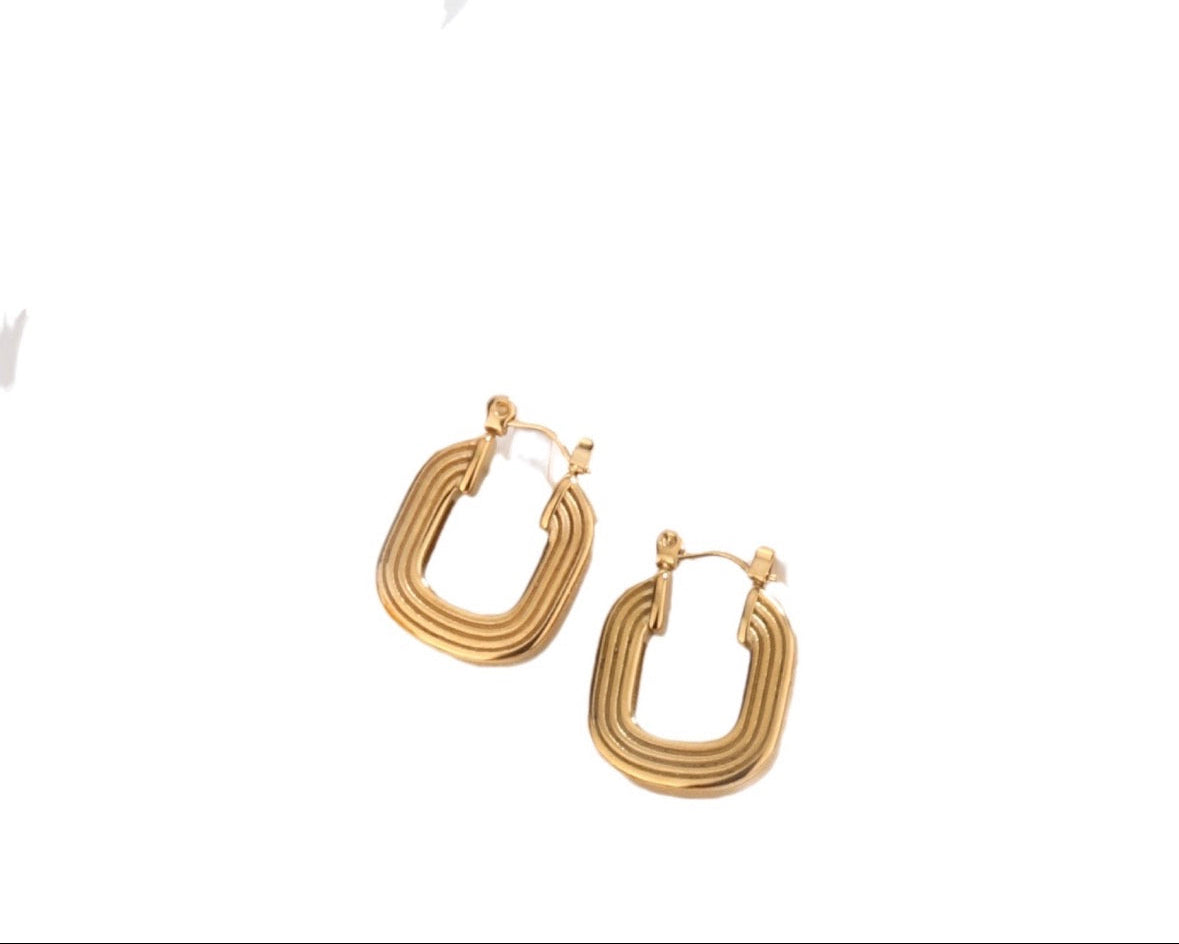 Square Open Hoops
