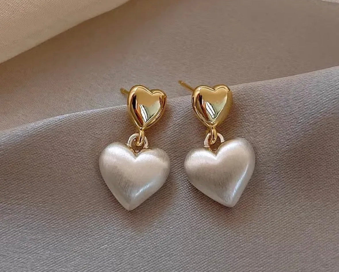 Gold Heart Earrings