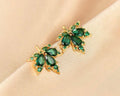 Green Maple Leaf Studs