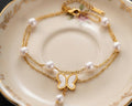 Butterfly layered bracelet