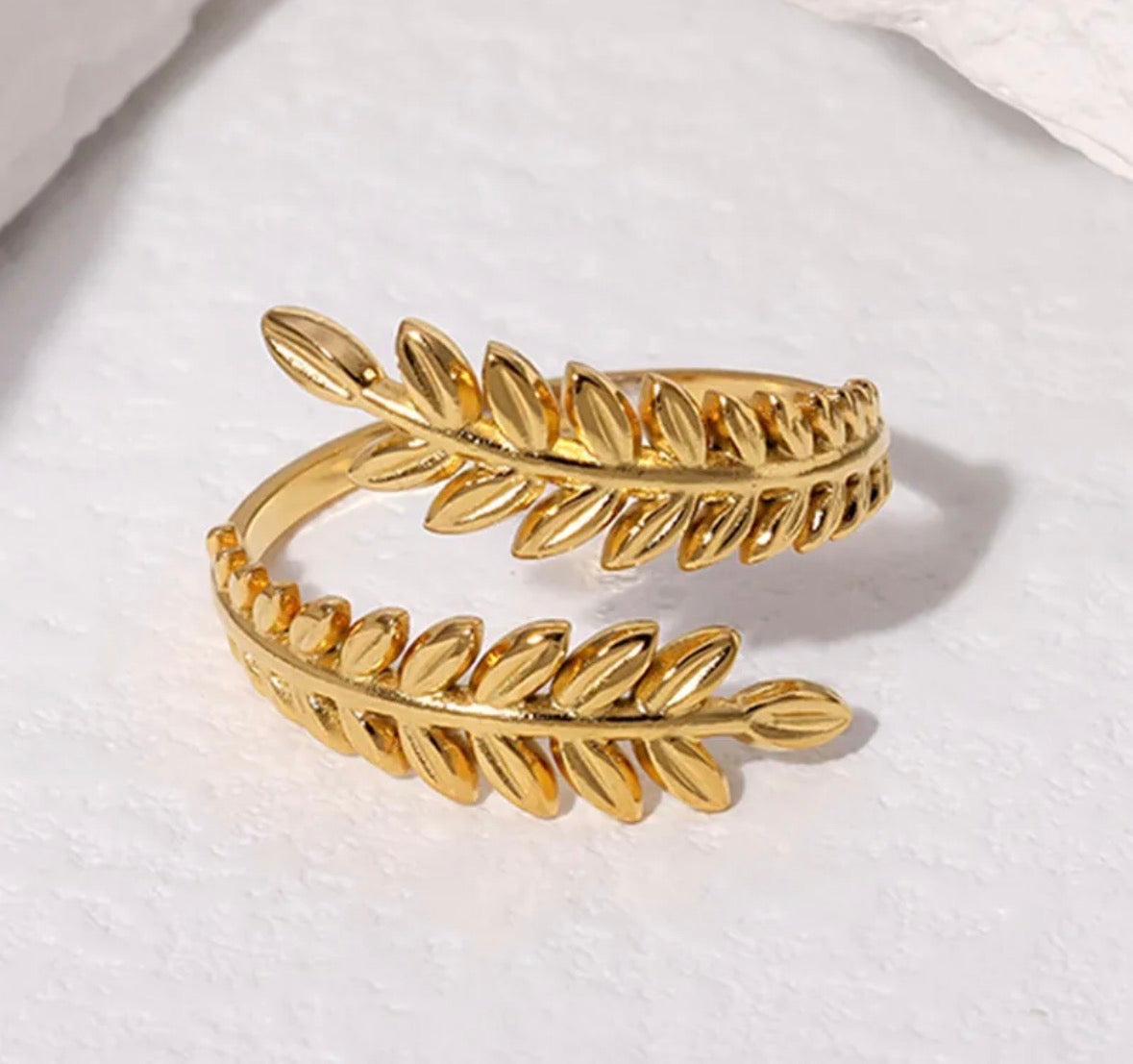 Gold Tree Leaf Ring