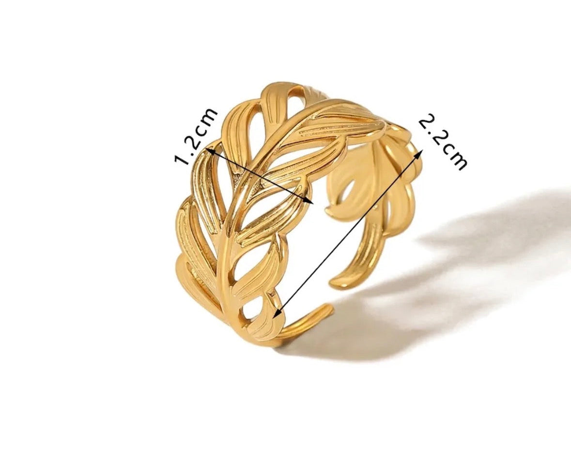 Gold Leaf Statement Ring