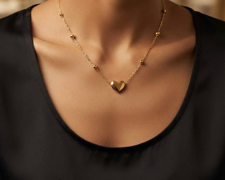 Heart & Beads Necklace
